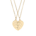 Engravable Break-Apart Heart Necklace Set — Personalized Best Friend Pendant