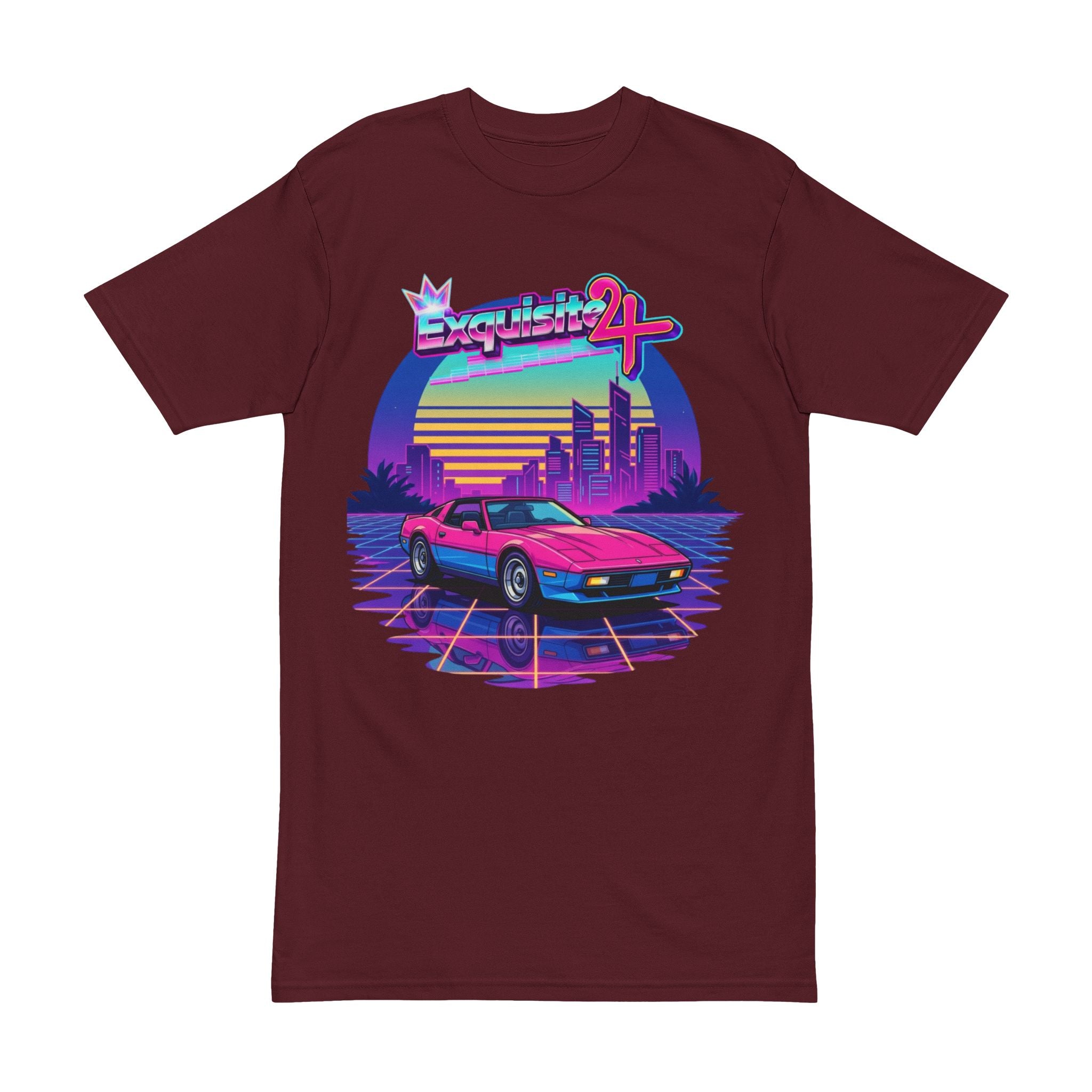Retro Sunset Car T-Shirt — Vaporwave Driving Tee