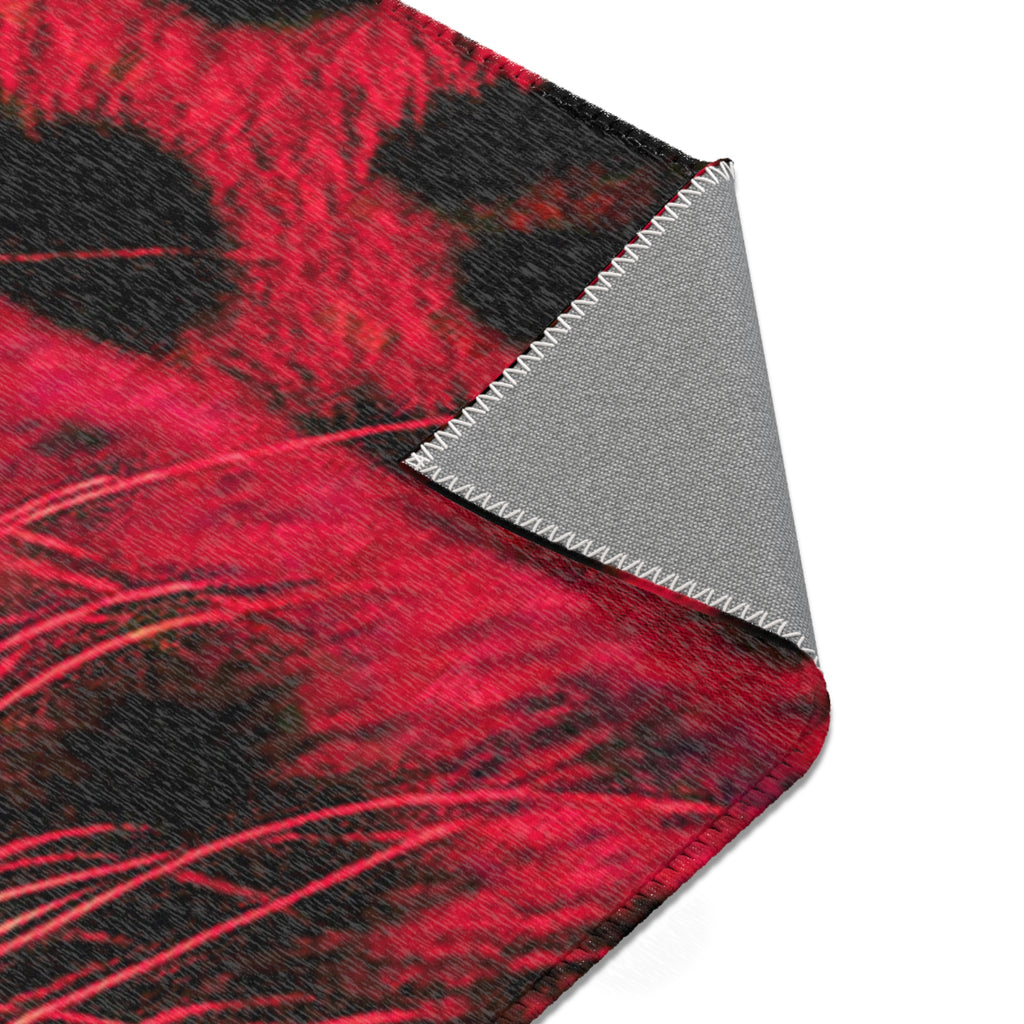 Red Leopard Area Rug – Bold Neon Leopard Accent Rug