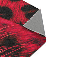 Red Leopard Area Rug – Bold Neon Leopard Accent Rug