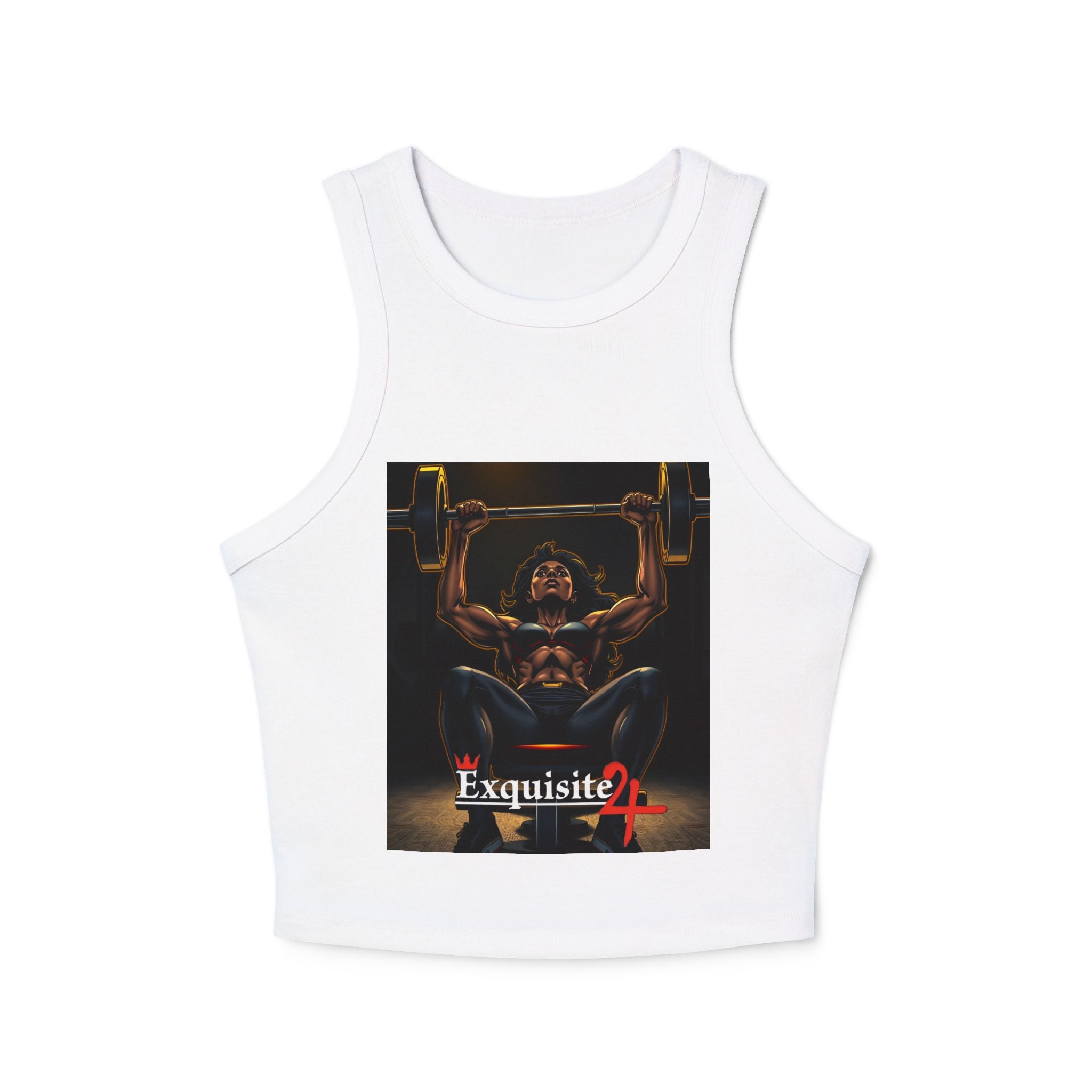 Exquisite 24 Weightlifting Tank Top — Women’s Gym Racer Crop