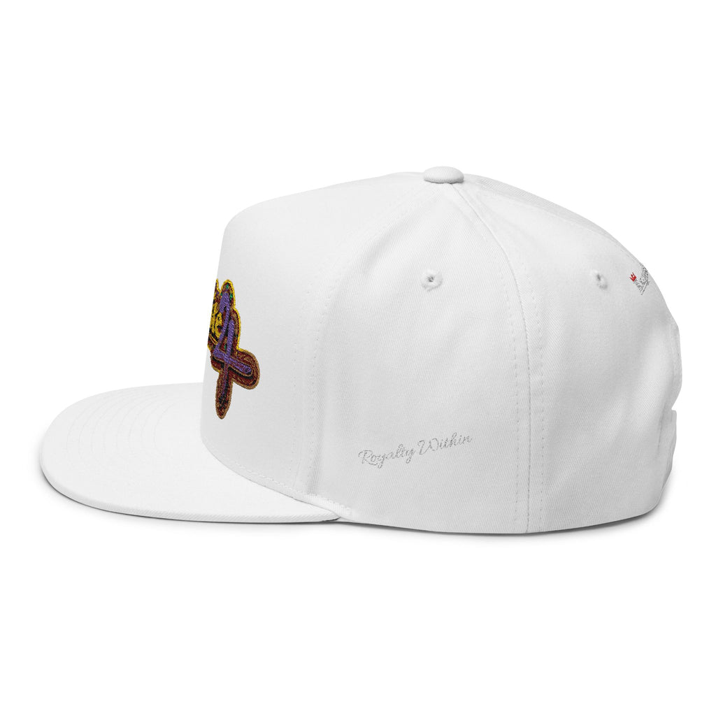 Exquisite 24 Embroidered Floral Patch Flat Bill Cap