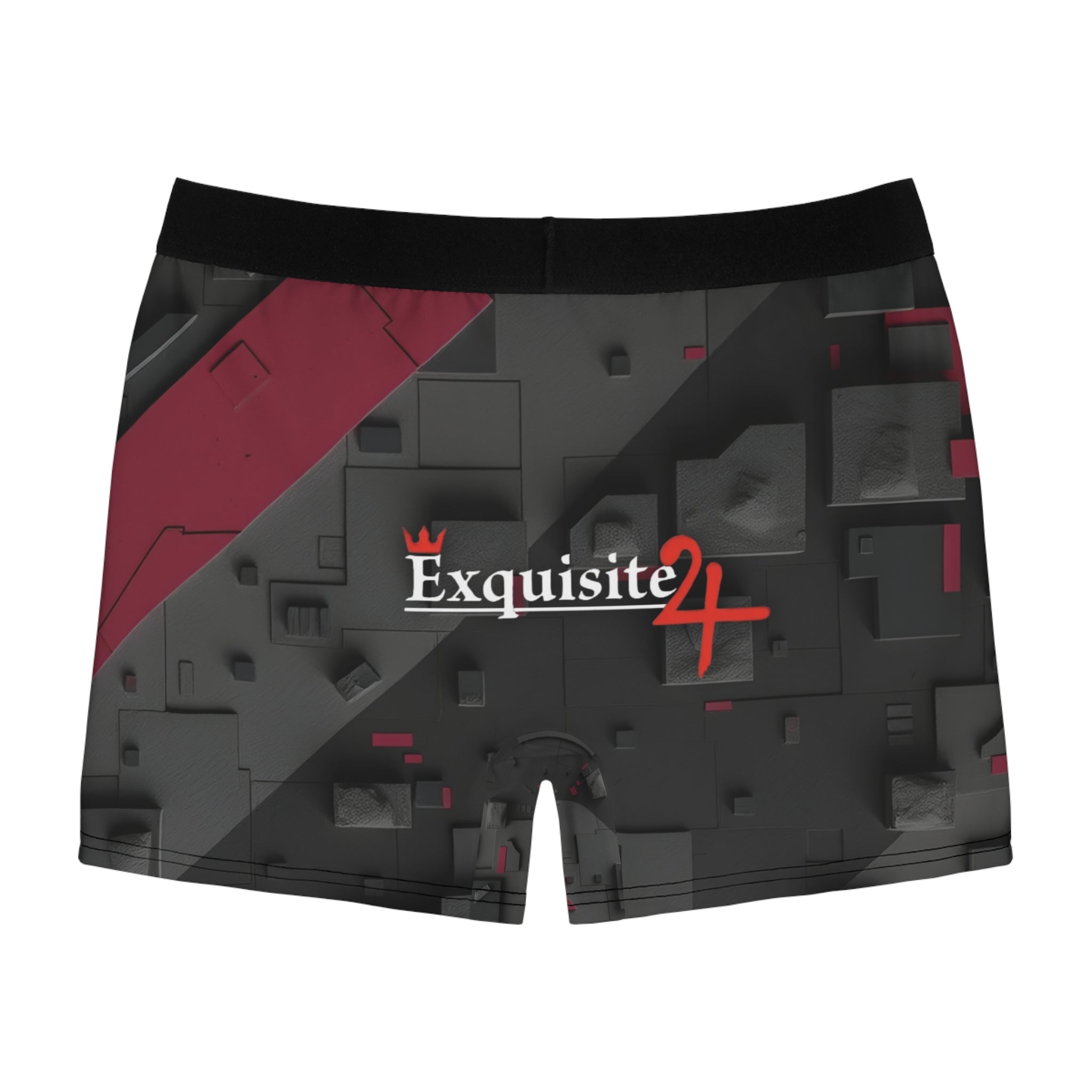 Exquisite 24 Geo Logo Boxer Briefs — Men's Patterned All-Over-Print Underwear