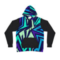 Starburst Neon Graffiti Hoodie - Bold All-Over Print Athletic Pullover