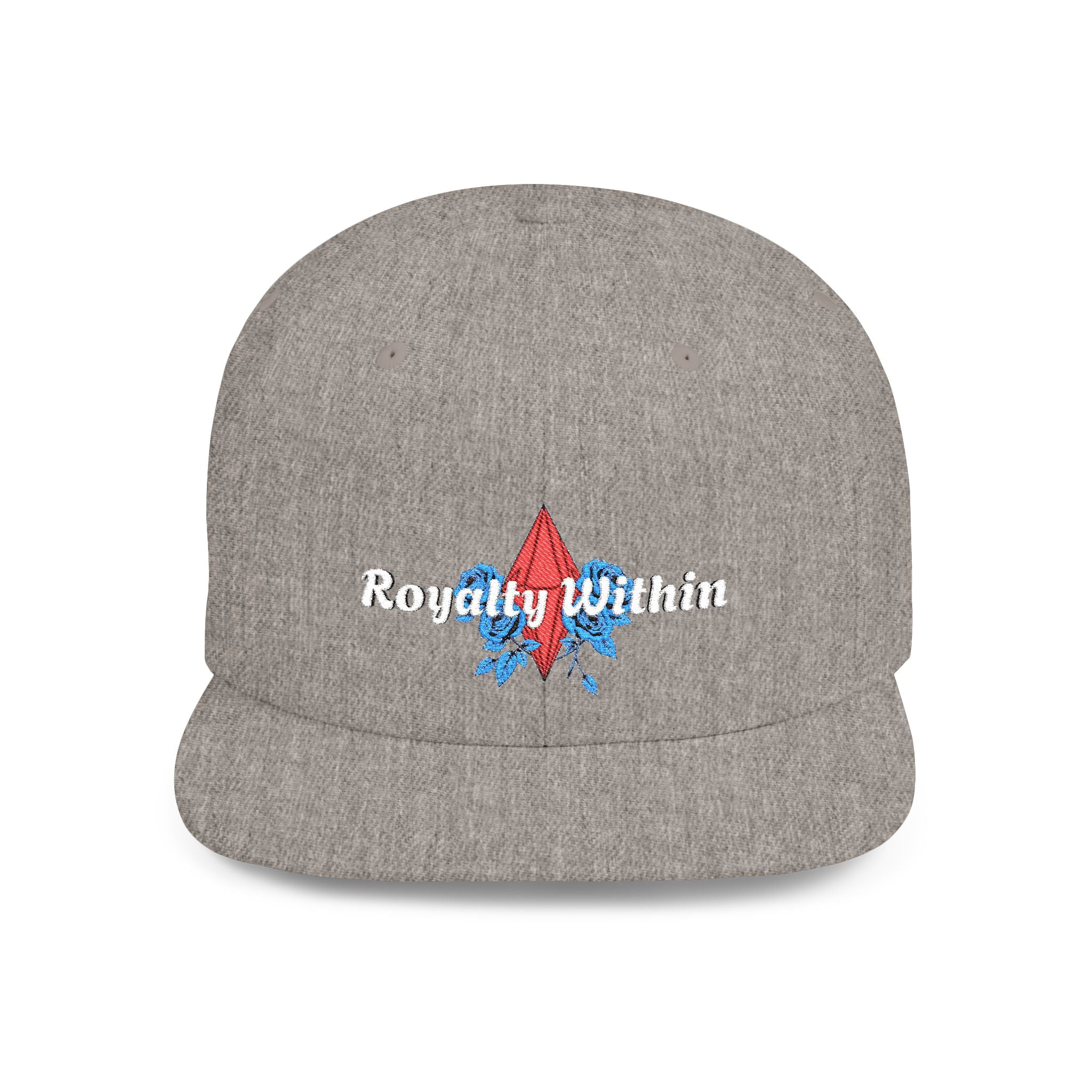 'Royalty Within' Embroidered Flat Bill Snapback Cap
