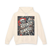 Laugh Now Cry Later Skull Hoodie — Vintage Rose Graphic