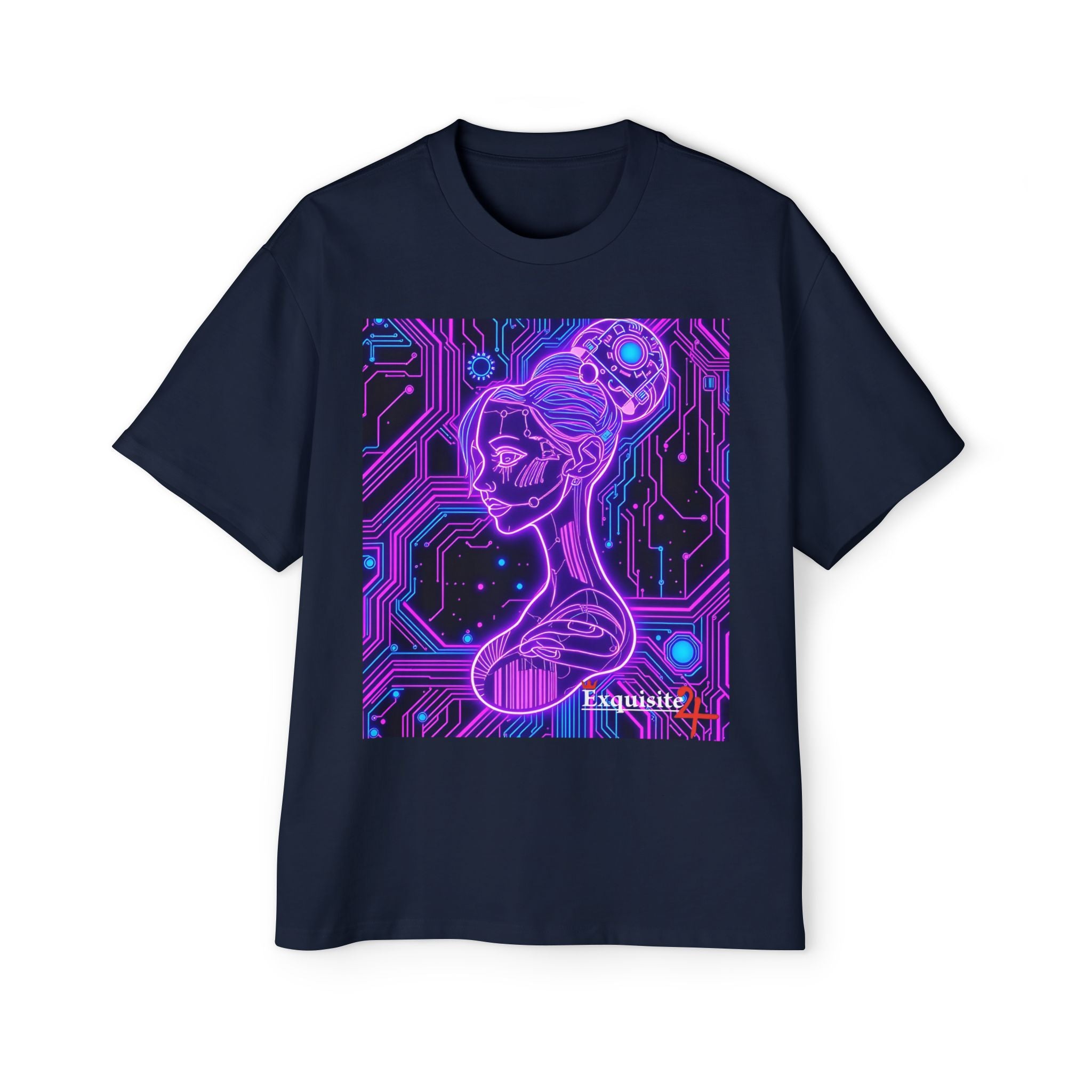 Cyberpunk Goddess Graphic Tee Oversized Men's T-Shirt