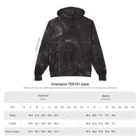 Tie-Dye Embroidered Hoodie - Exquisite 24 Black & Gold Patch
