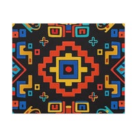 Bold Geometric Aztec Stretched Canvas Wall Art