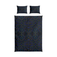 Dark Geometric Cotton Duvet Cover Set
