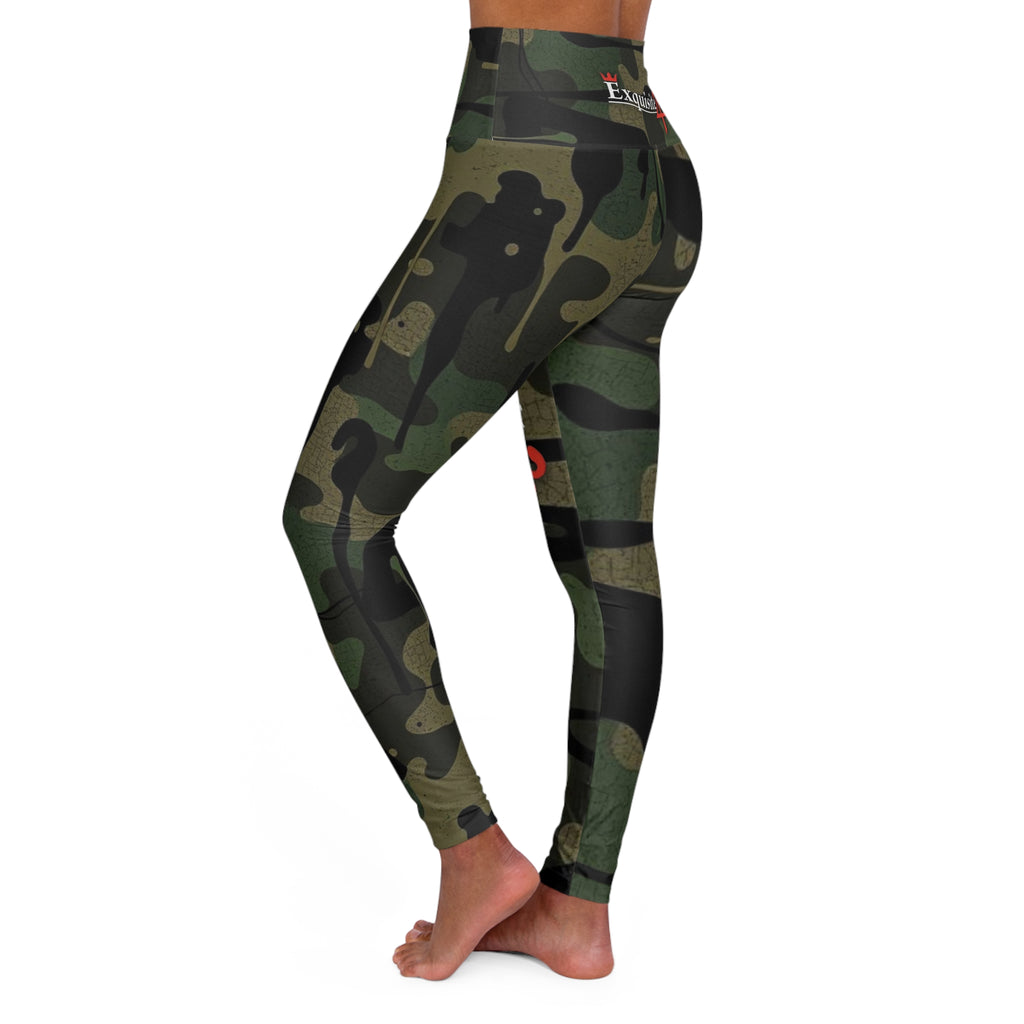 Camo High-Waist Yoga Leggings — Exquisite 24 All-Over Print