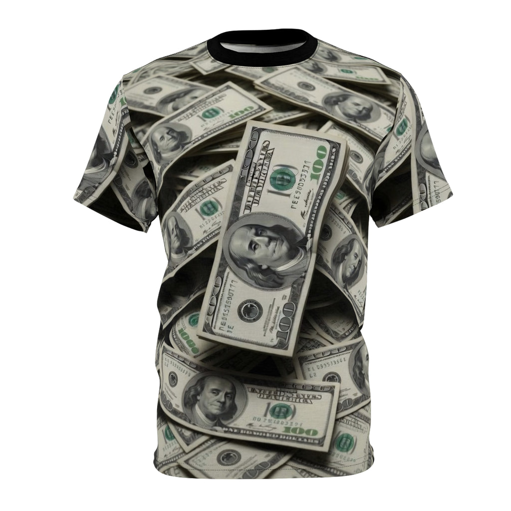 All-Over Money Print Tee — Cash Pattern Graphic Shirt
