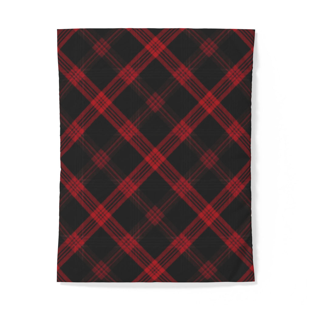 Red & Black Plaid Cotton Duvet Cover