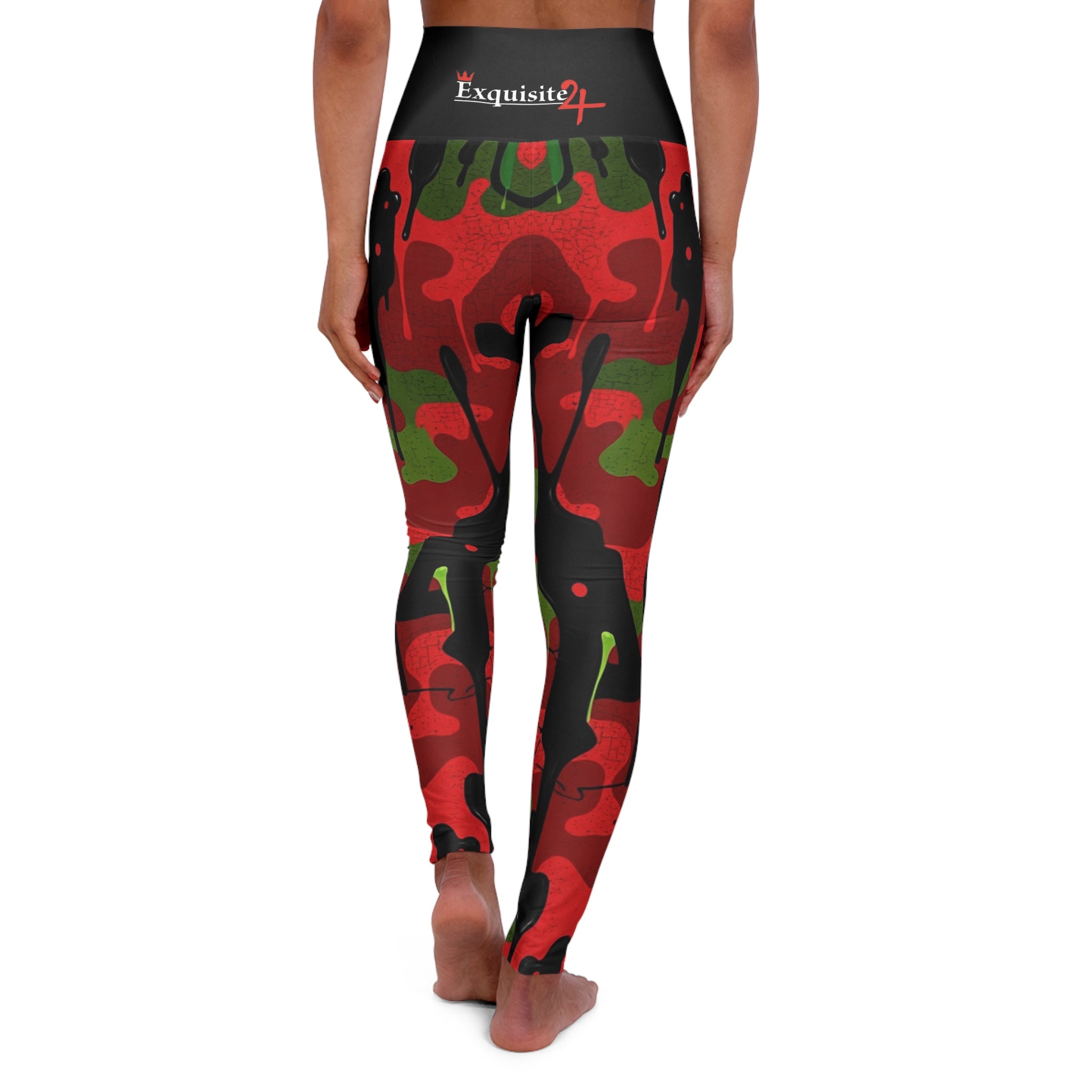 Red Camo High-Waisted Workout Leggings