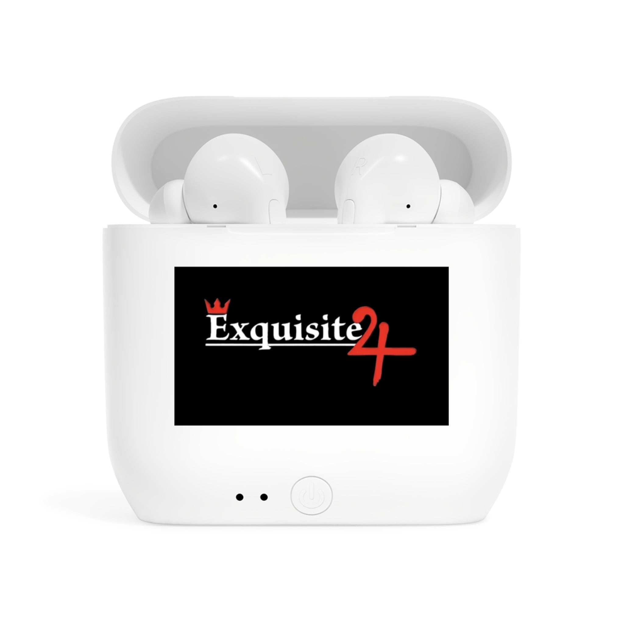 Exquisite 24 Logo Wireless Earbuds — Compact Bluetooth Earbuds with Charging Case