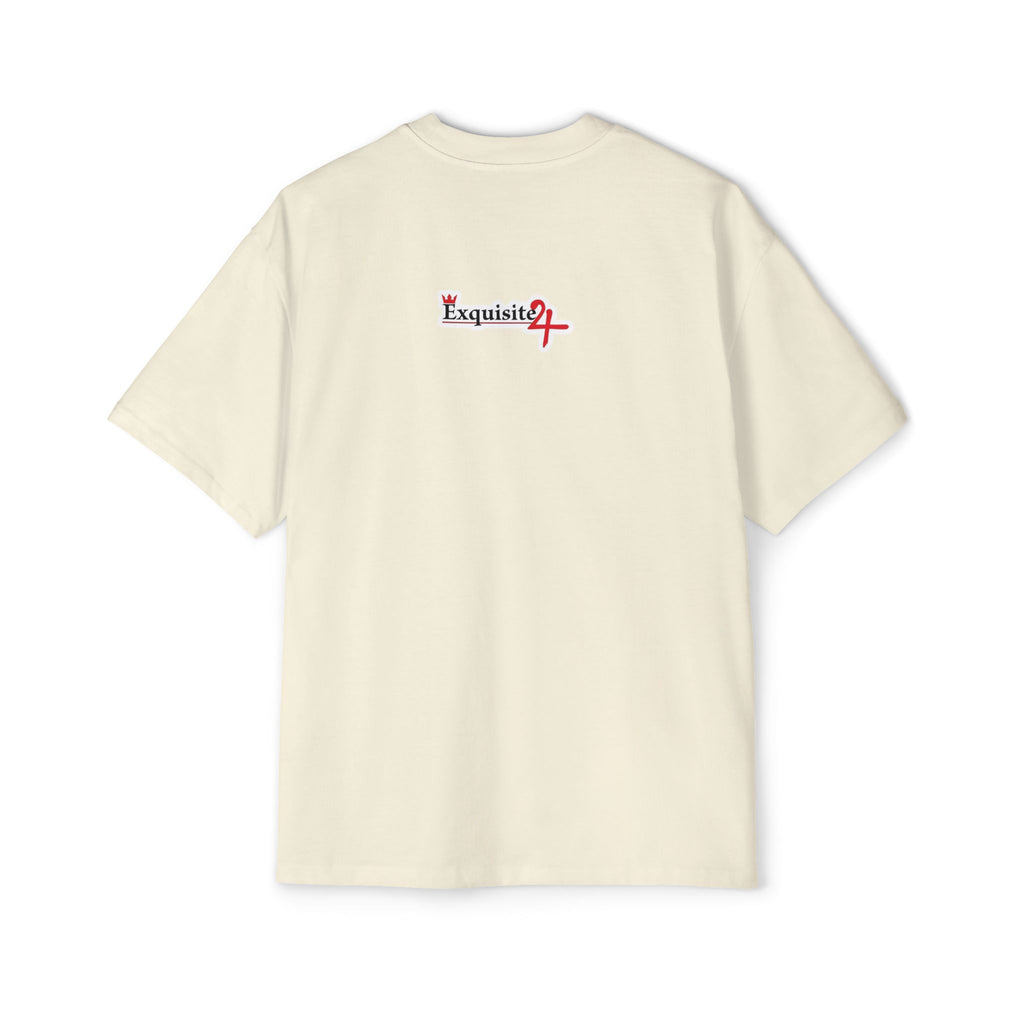 Oversized Graphic Tee — Bleeding Heart with Sword Design