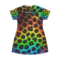 Leopard Grillz T-Shirt Dress — Rainbow Leopard