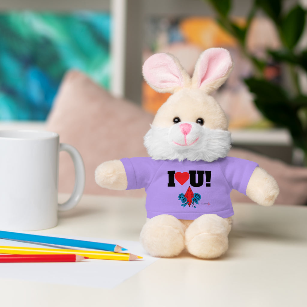 Plush Bear with Branded Tee – Red Diamond and Blue Roses Teddy
