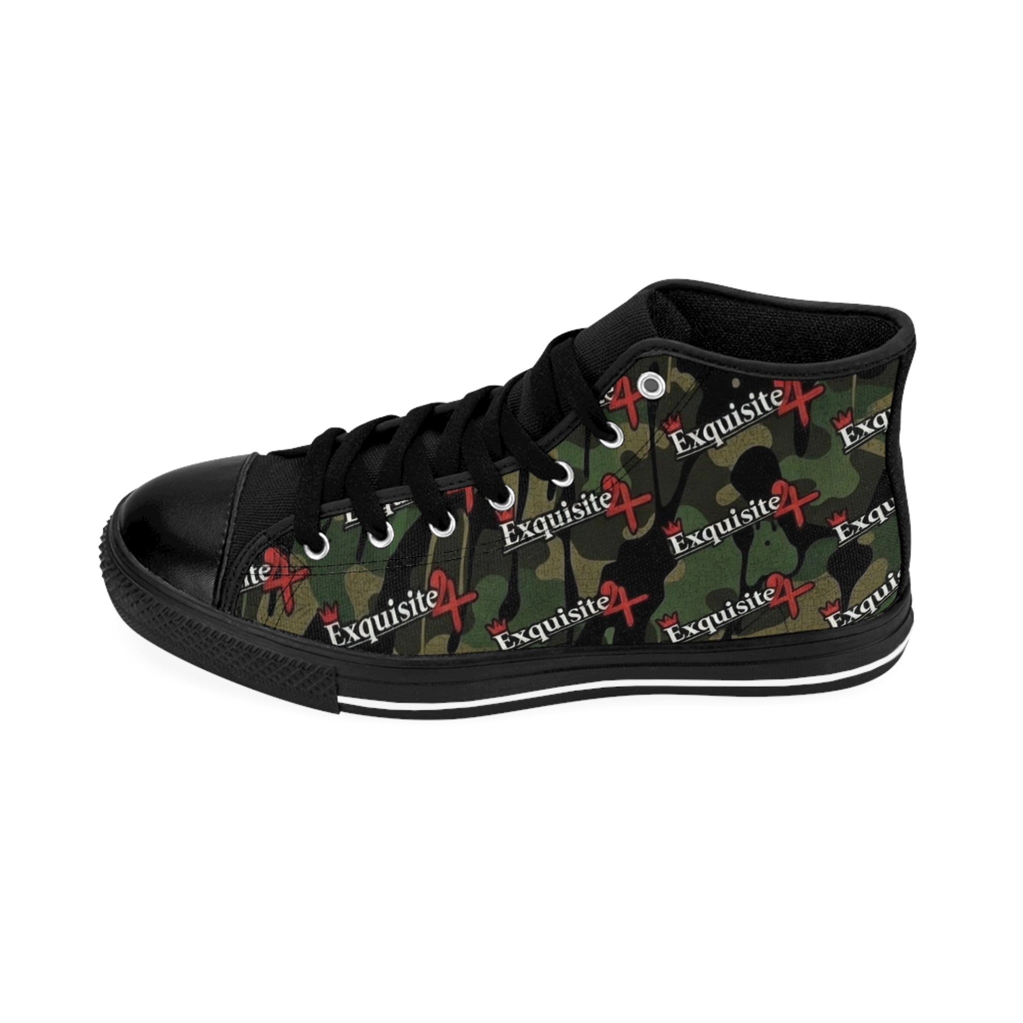 Camouflage 'Exquisite 24' High-Top Sneakers — Men’s Military-Inspired Casual Shoes