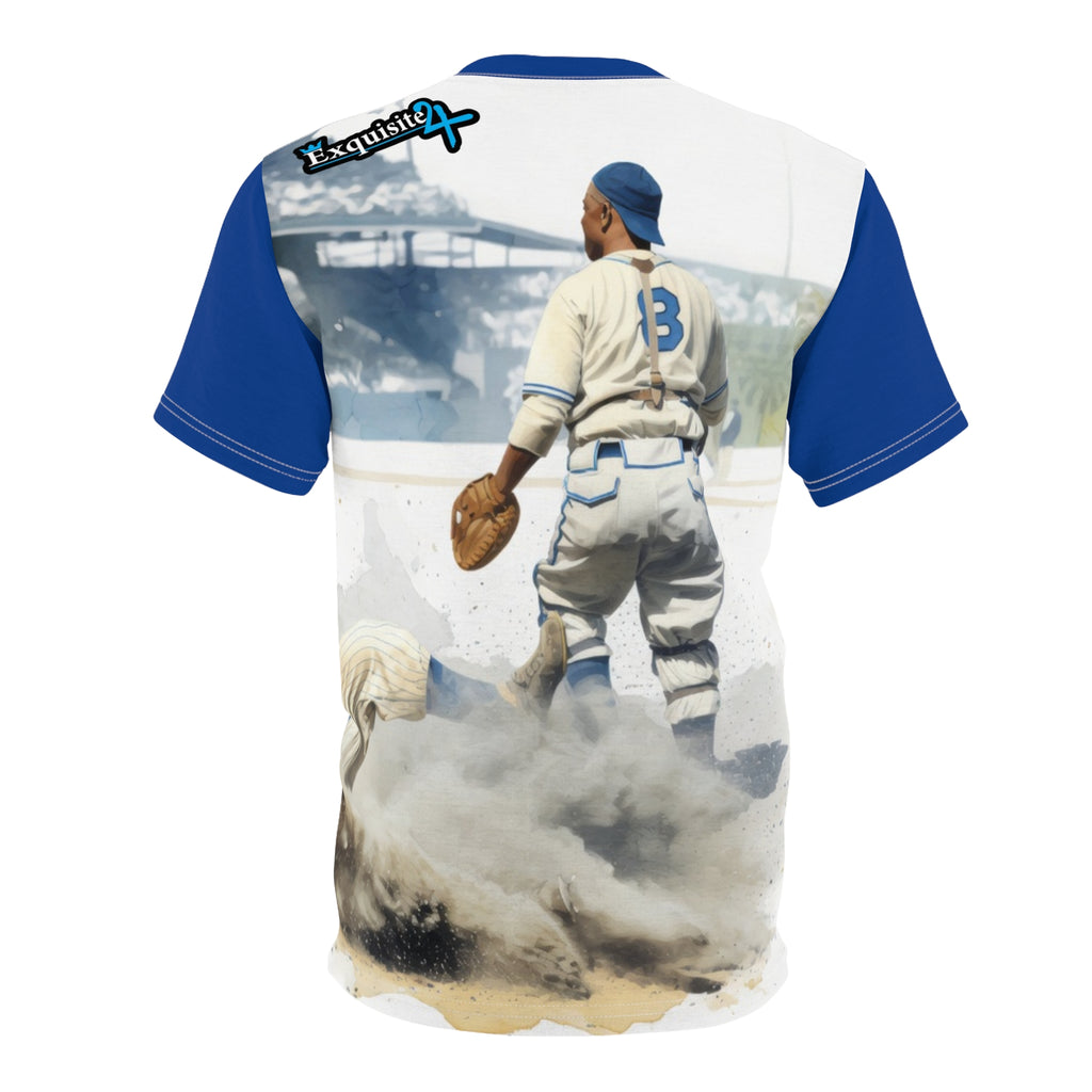 Baseball Slide Graphic Tee — Vintage Stadium Shirt