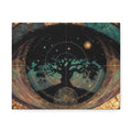 Mystic Tree of Life Stretched Canvas – Spiritual Cosmic Wall Art