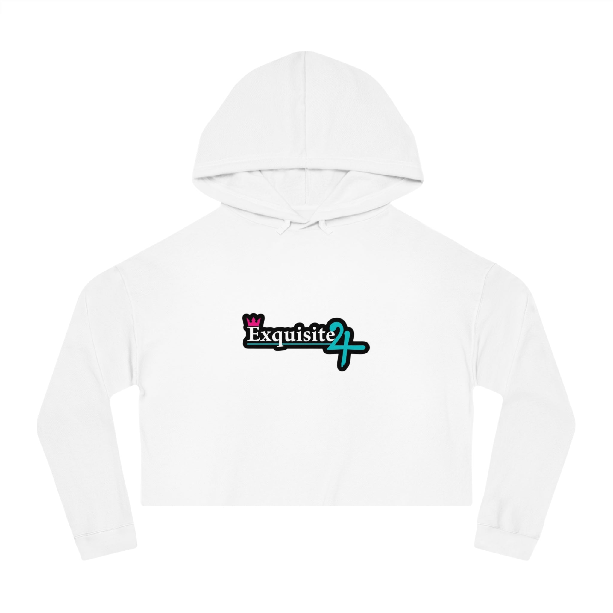 Cropped Hoodie — Exquisite 24 Pink Masked Character Graphic