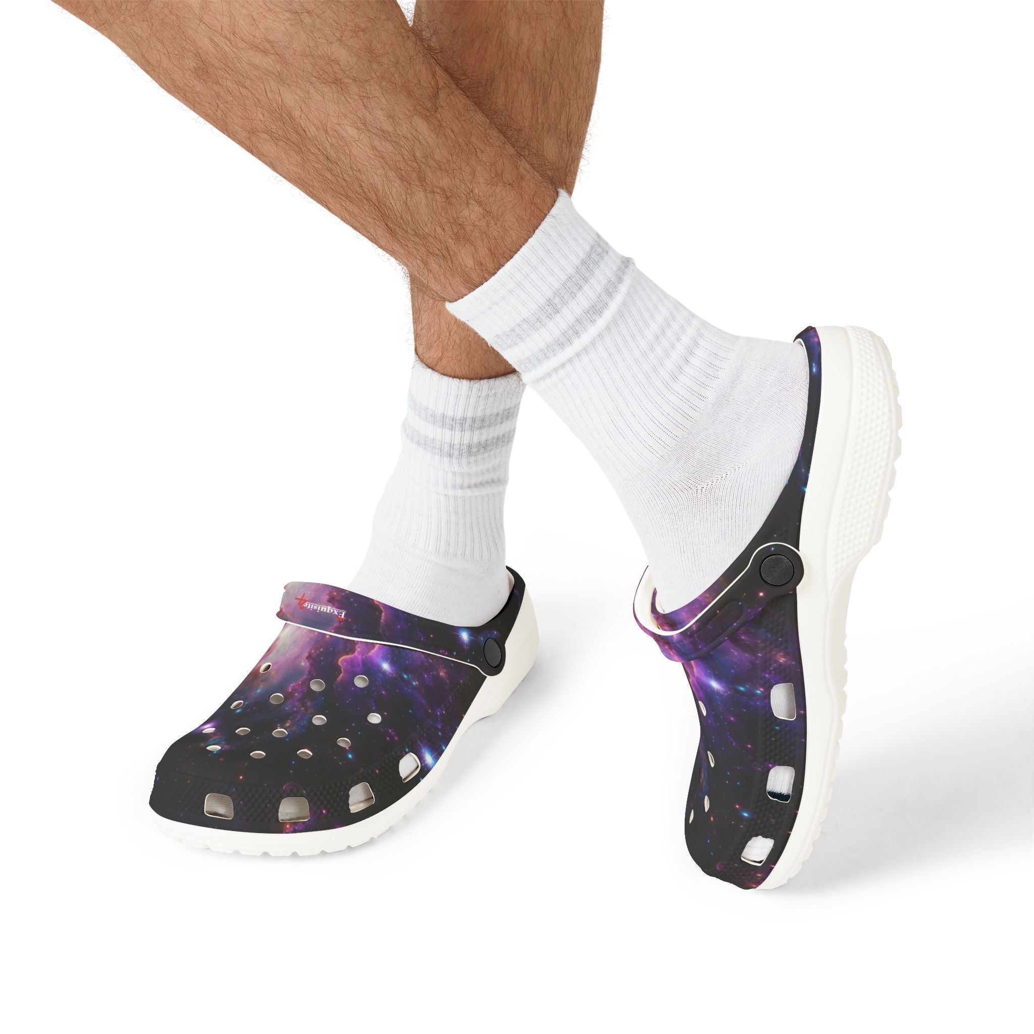 Galaxy Print Clogs — EVA Foam Rubber Slip-On Shoes
