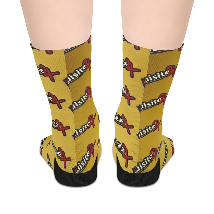 Exquisite 24 Logo Gold Mid-Length Socks