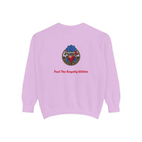 Exquisite 'Feel The Royalty Within' Sweatshirt — Crown Emblem Garment-Dyed Crewneck