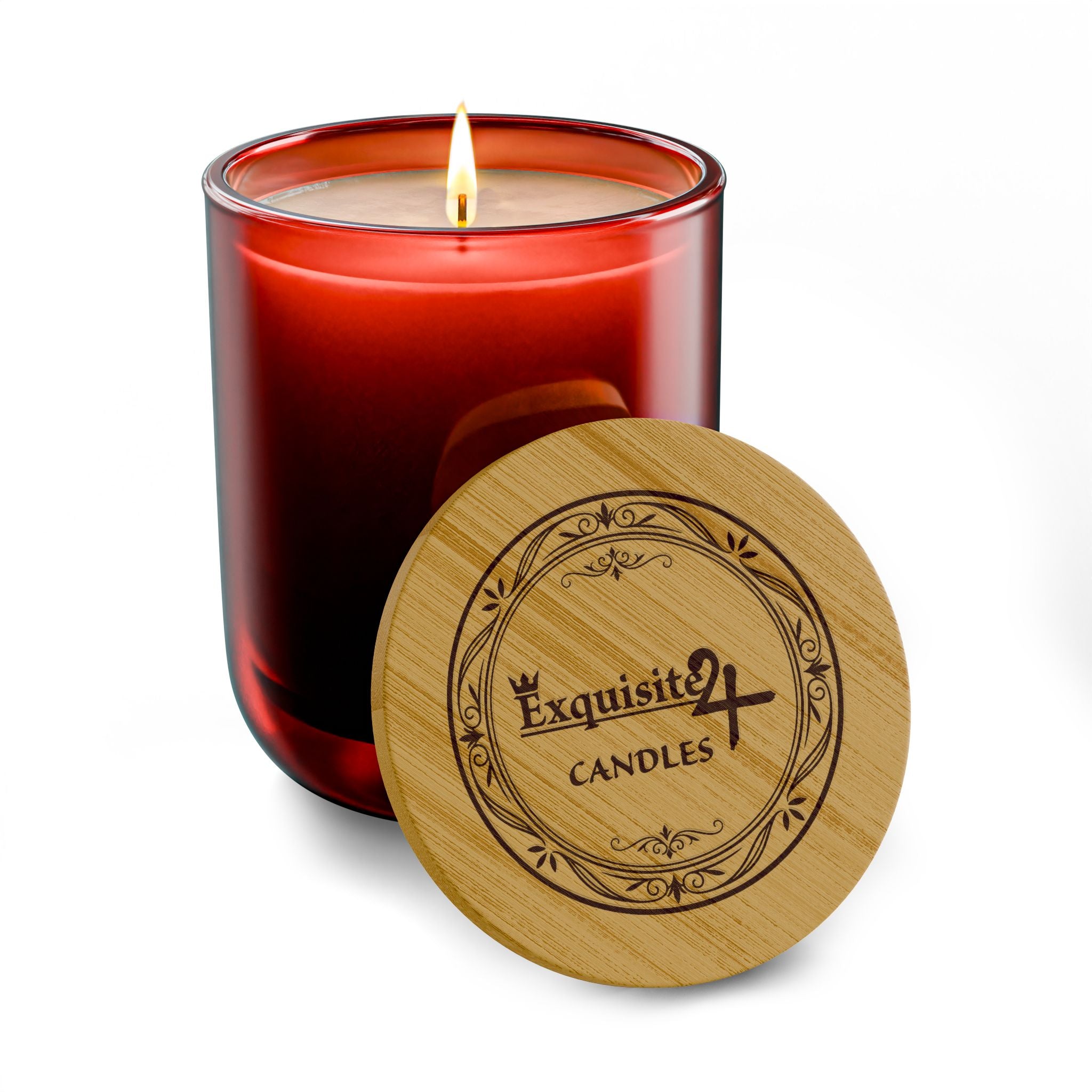 14oz Engraved Scented Soy Candle — Premium Bamboo Lid, Luxury Home Fragrance