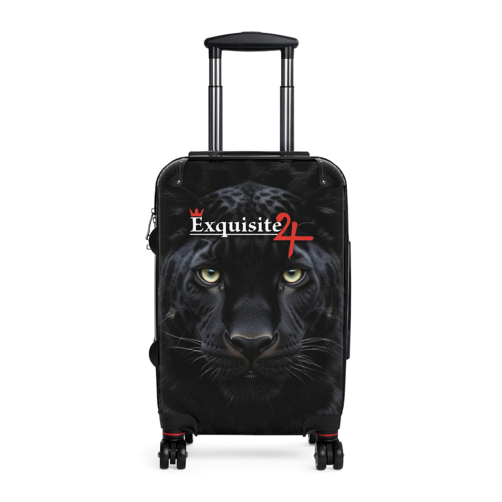Royal Black Panther Carry-On Suitcase with Exquisite 24 Logo — Bold Travel Luggage