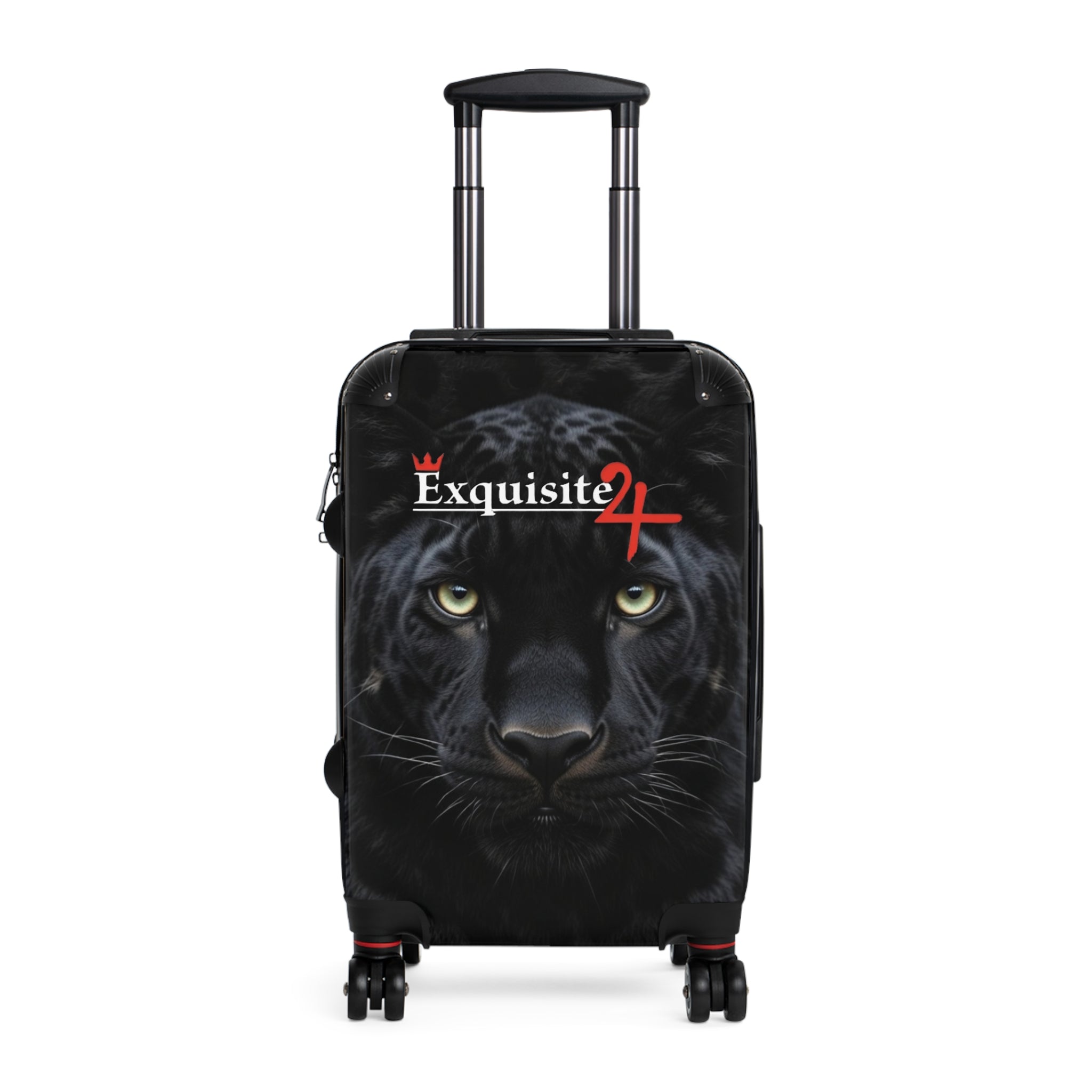 Royal Black Panther Carry-On Suitcase with Exquisite 24 Logo — Bold Travel Luggage