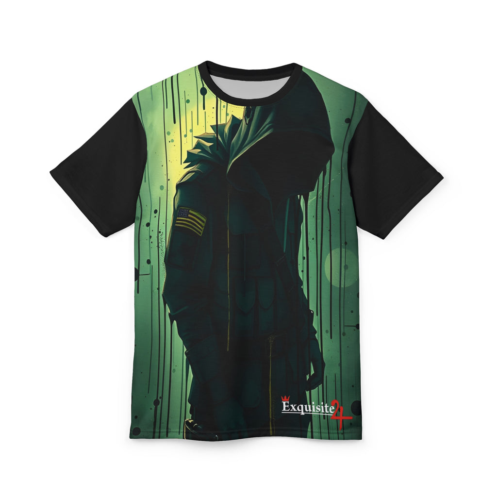 Hooded Shadow Graphic Tee — Dark Urban Streetwear