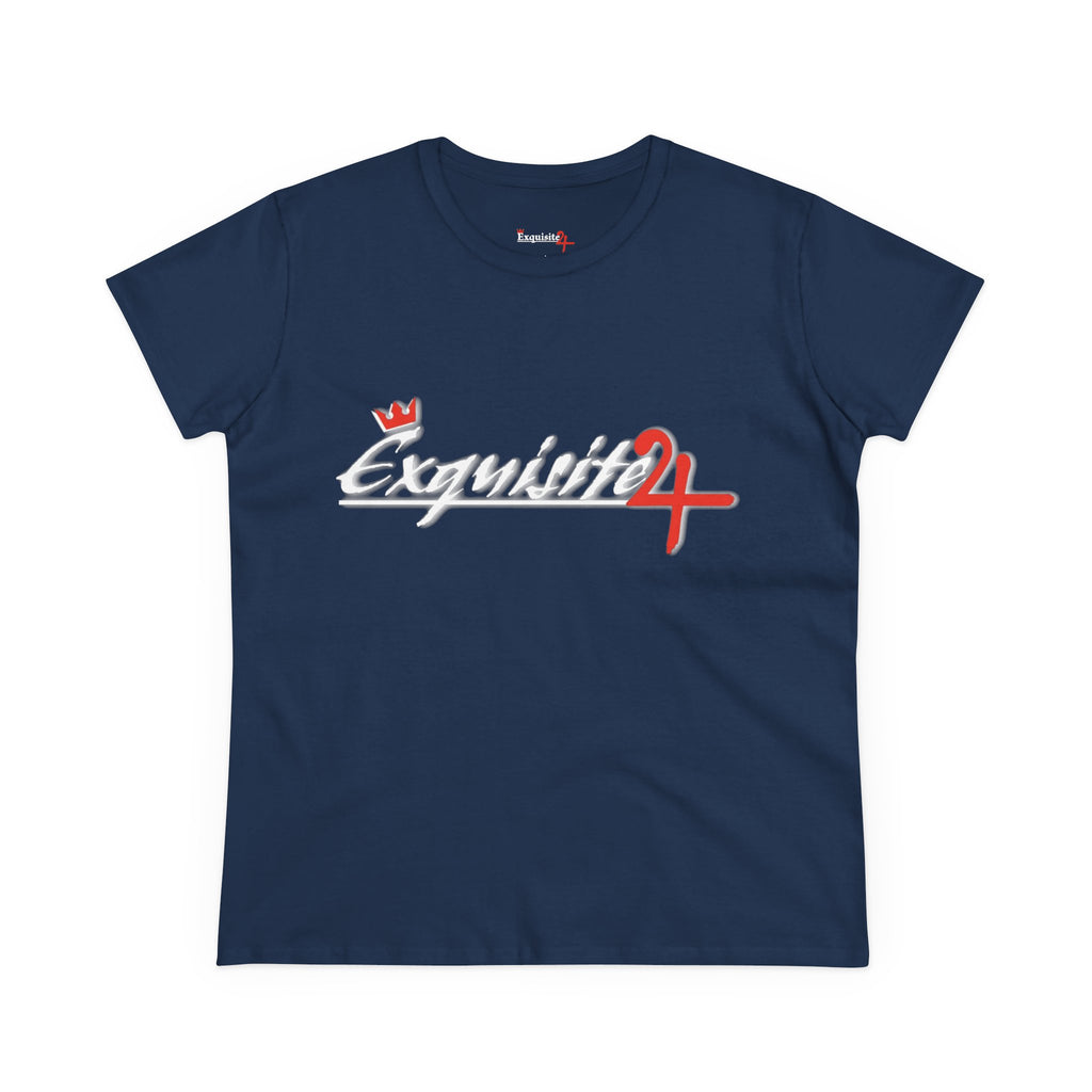 Cursive Exquisite 24 Red Accent Logo Women's Graphic Tee