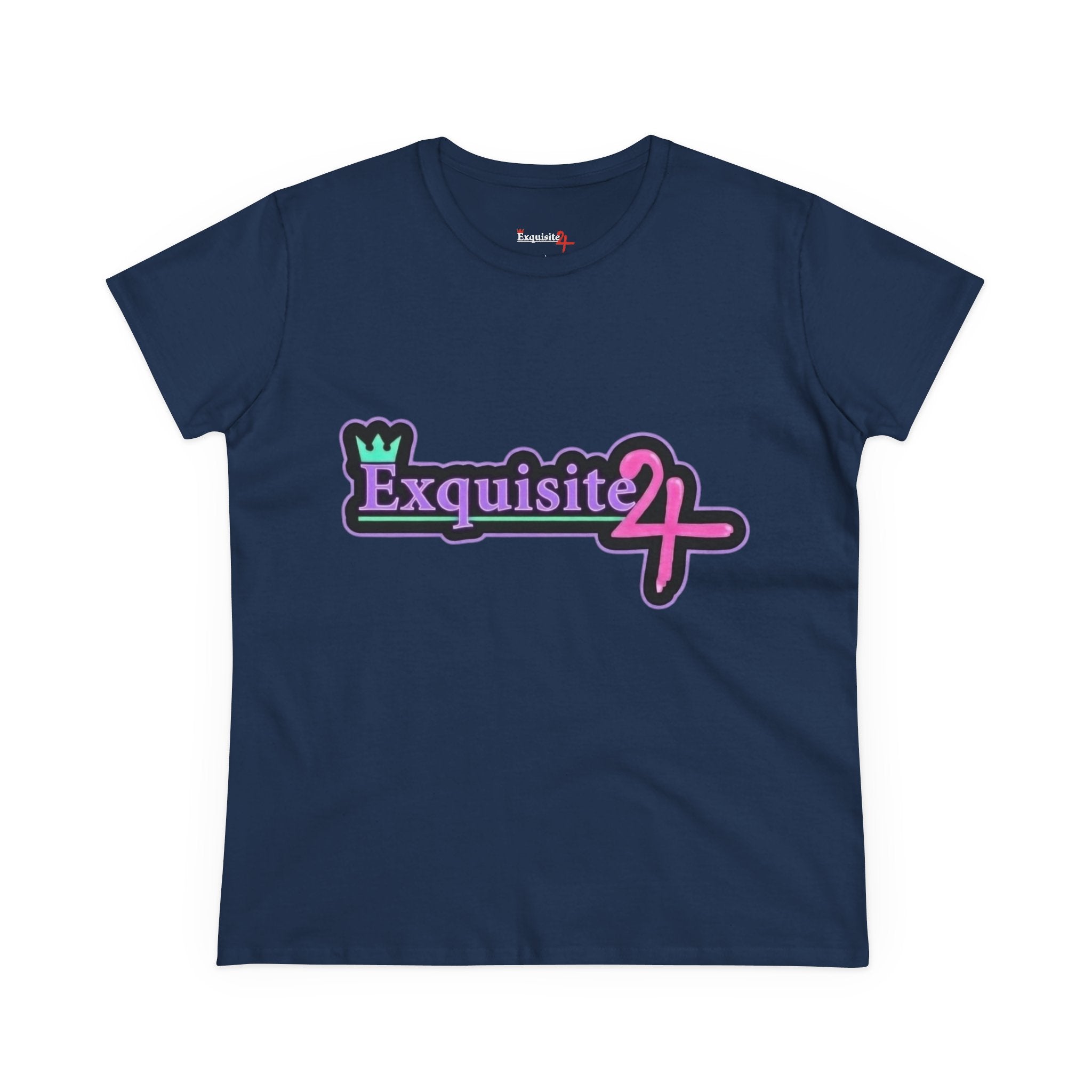 Exquisite 24 Sticker Logo Women's Graphic Tee – Neon Dream