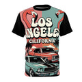 Los Angeles California Vintage Muscle Cars Flamingo Tee