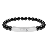 Exquisite 24 Engraved Natural Stone Bead Bar Bracelet