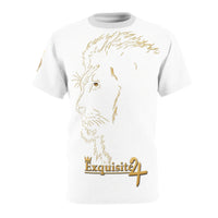 Gold Minimalist Lion Profile Tee