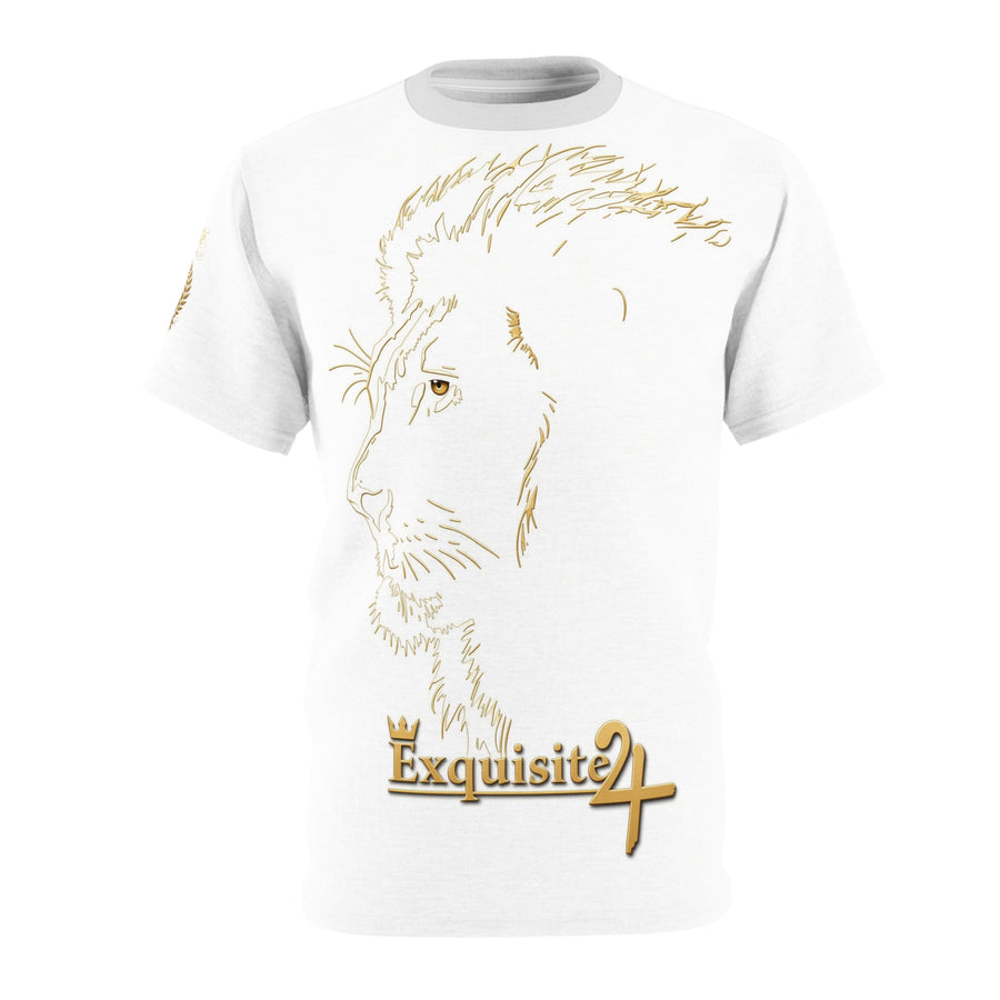 Gold Minimalist Lion Profile Tee