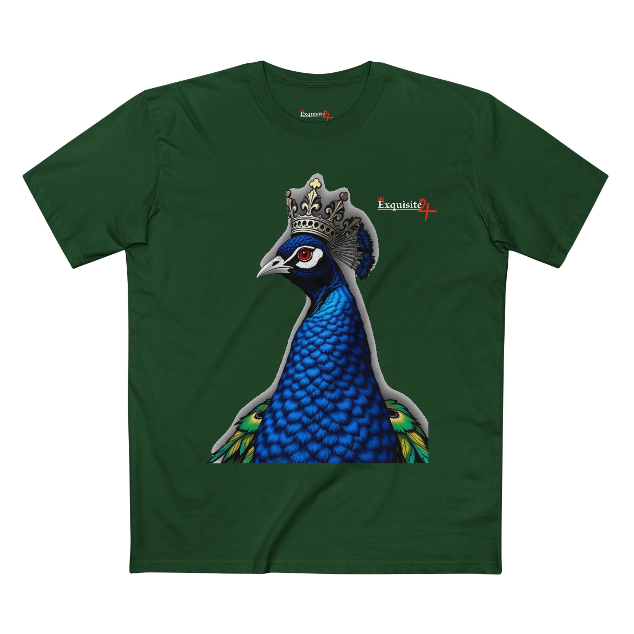 Crowned Blue Peacock Graphic Tee