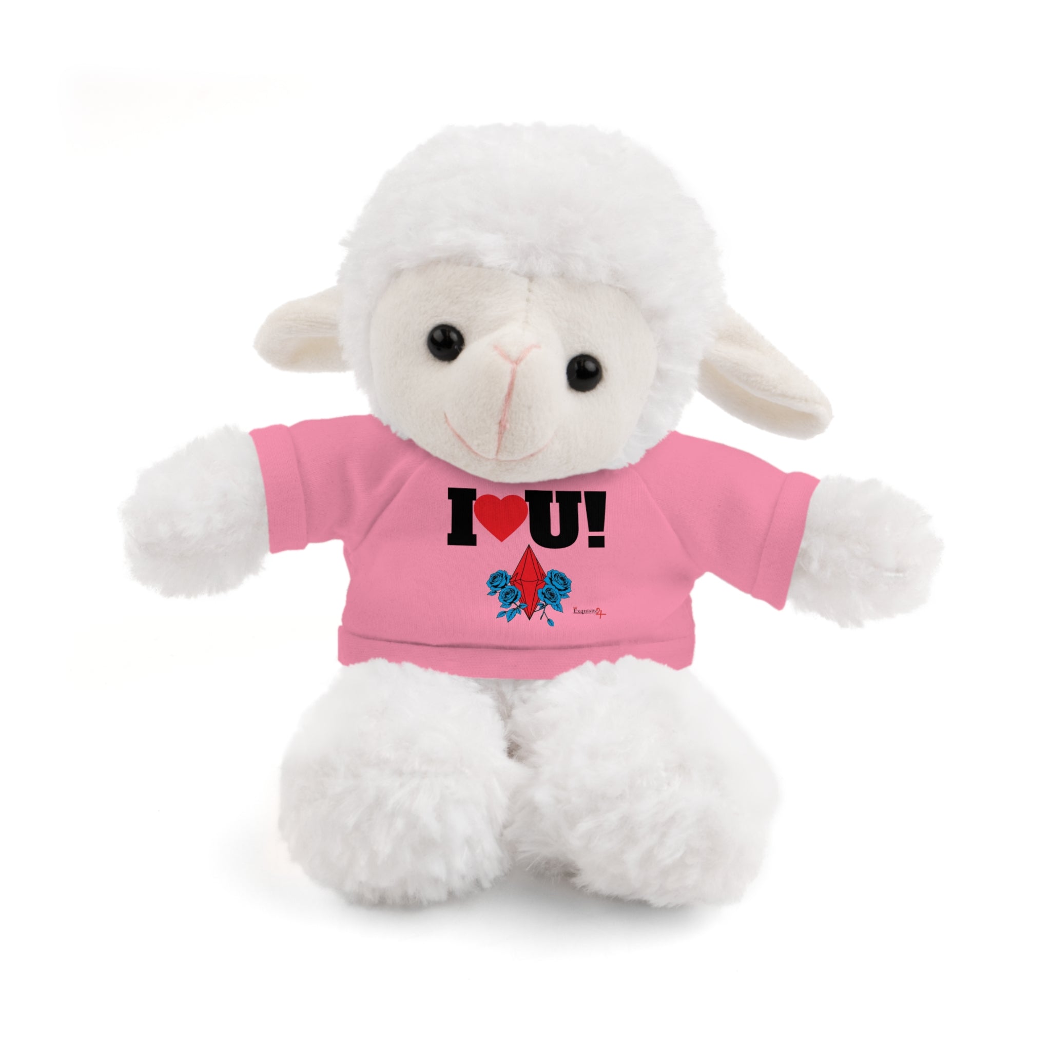 Plush Bear with Branded Tee – Red Diamond and Blue Roses Teddy