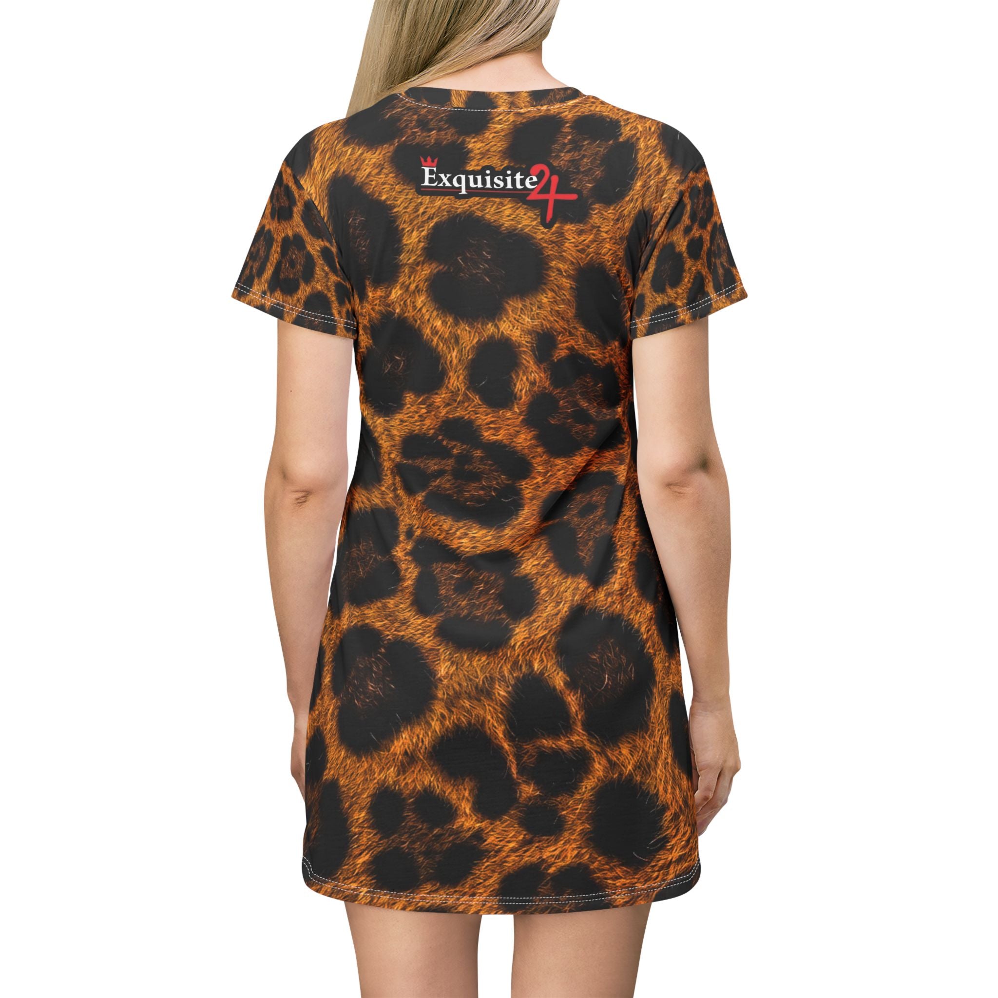 Exquisite 24 Leopard Grillz Graphic T-Shirt Dress