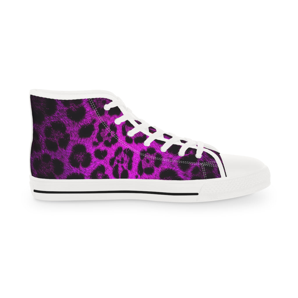 Purple Psychedelic Cat-Eye High Top Sneakers