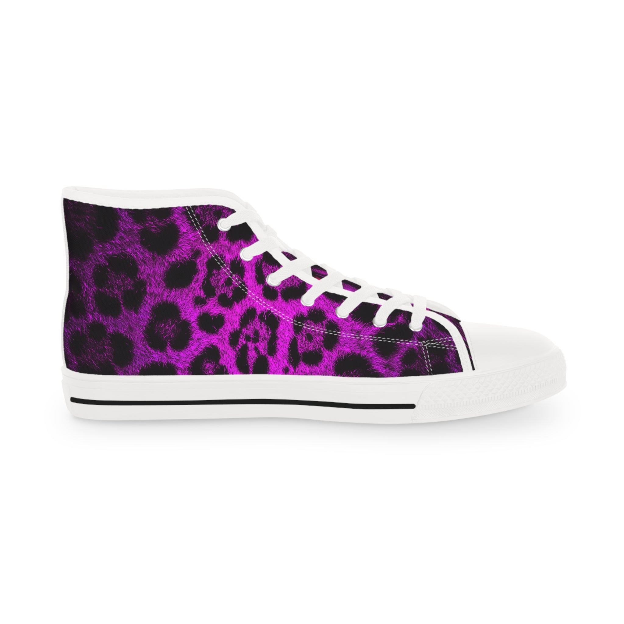Purple Psychedelic Cat-Eye High Top Sneakers