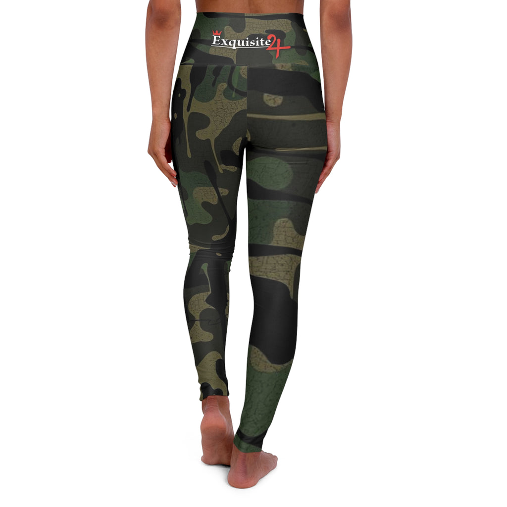 Camo High-Waist Yoga Leggings — Exquisite 24 All-Over Print