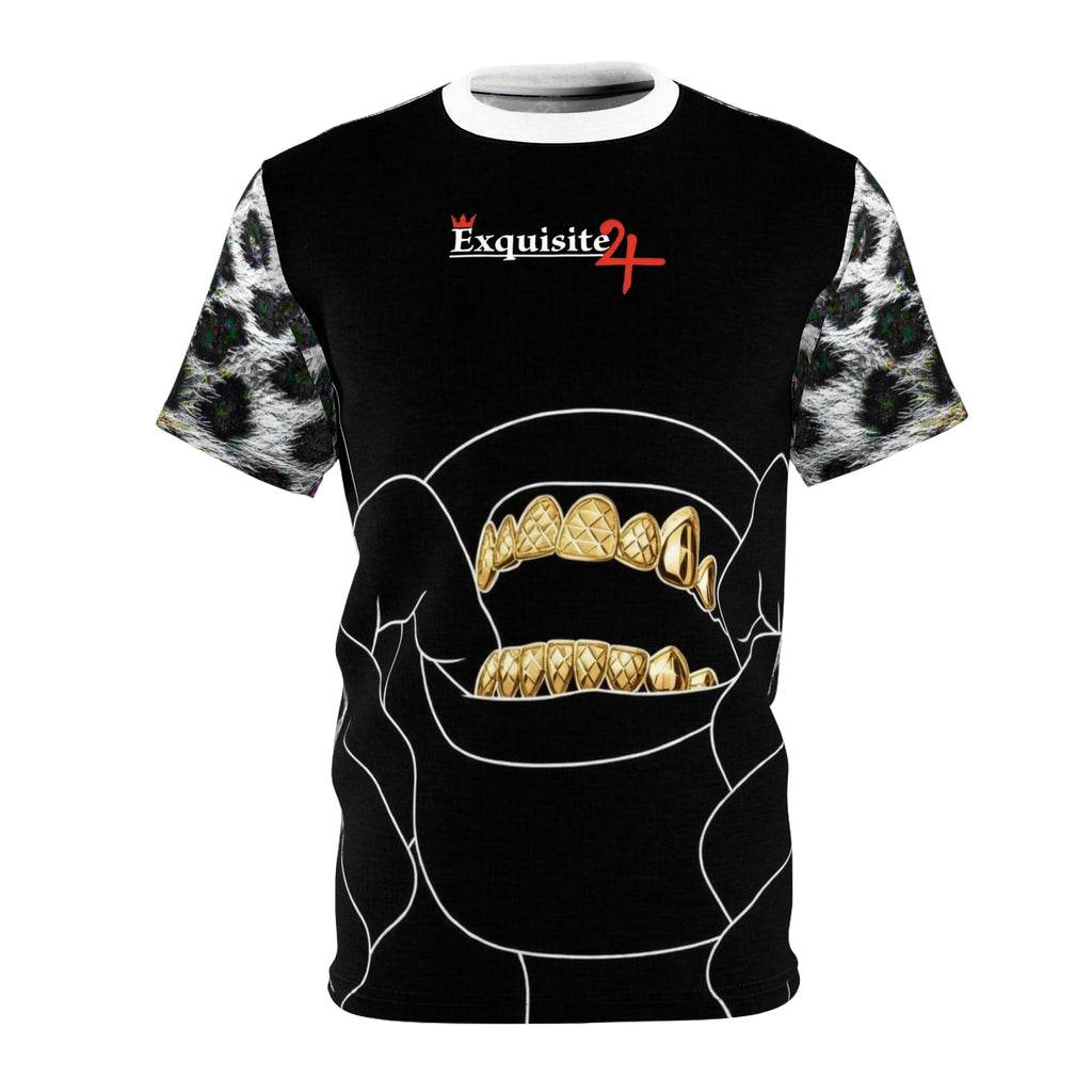 Snow Leopard Gold Grillz Graphic Tee