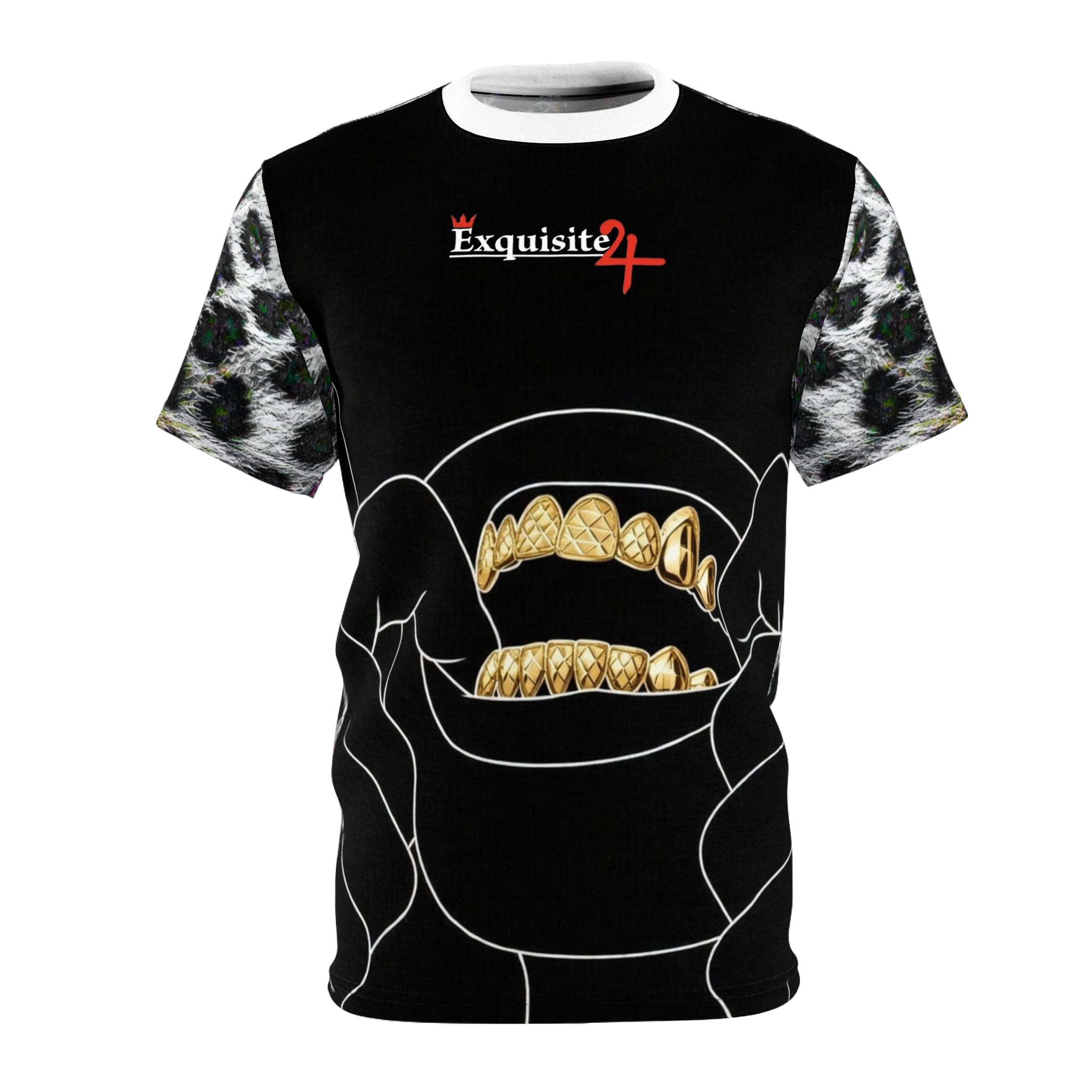 Snow Leopard Gold Grillz Graphic Tee