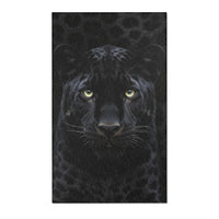 Black Panther Area Rug — Realistic Panther Face Decorative Accent Rug