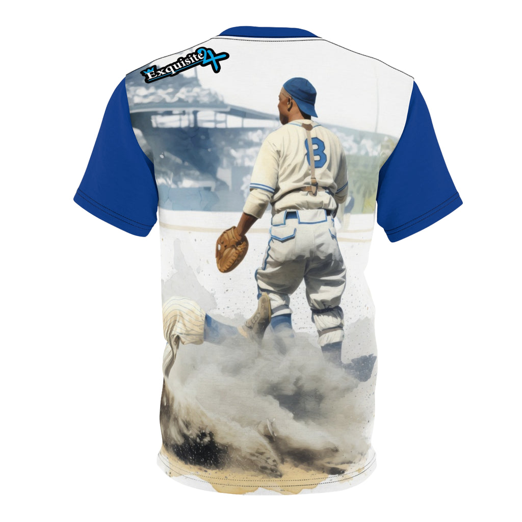 Baseball Slide Graphic Tee — Vintage Stadium Shirt