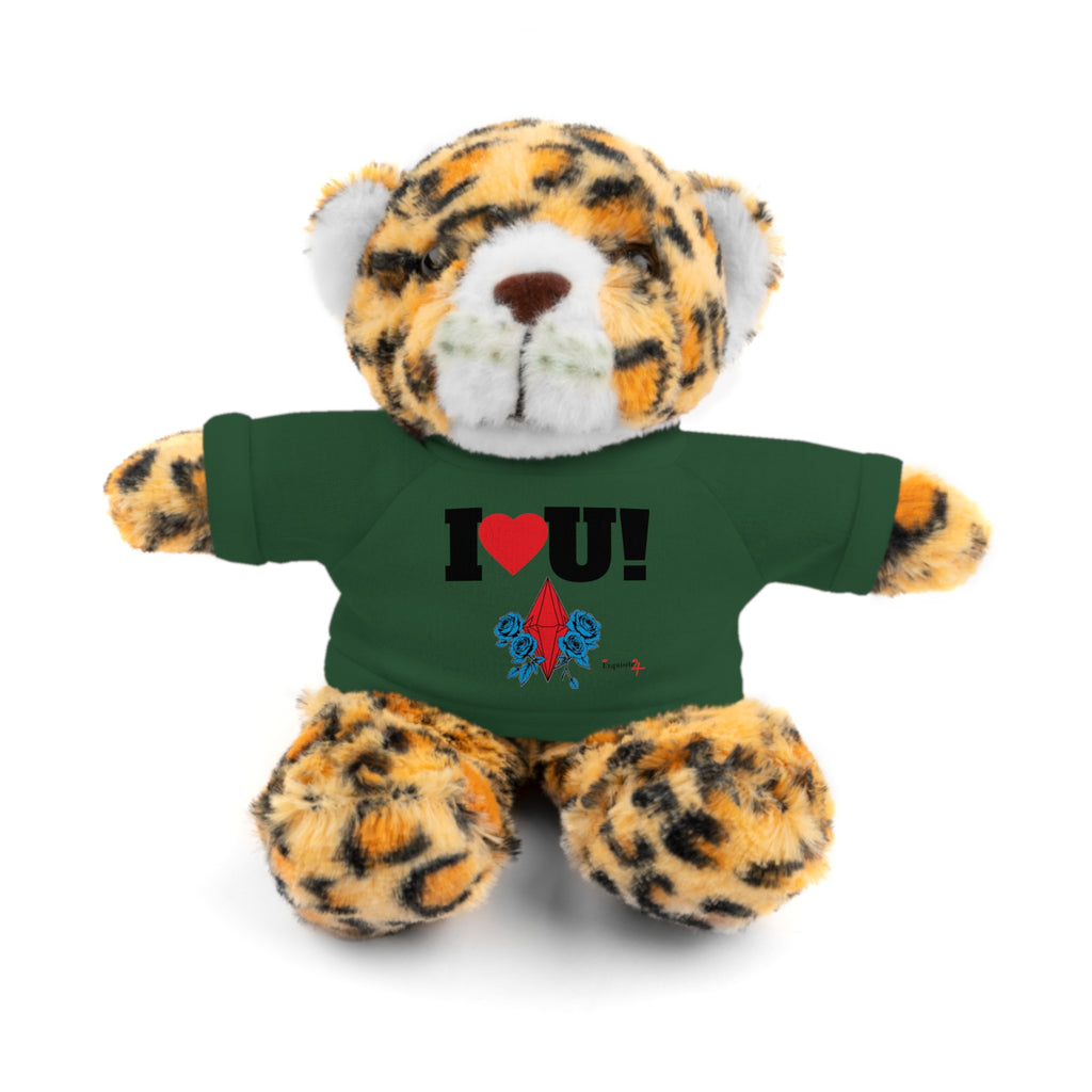 Plush Bear with Branded Tee – Red Diamond and Blue Roses Teddy